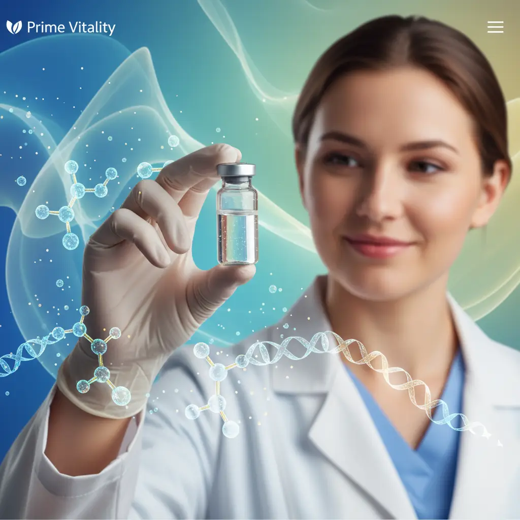 Female physician in white medical coat representing medical ethics and professional responsibility in peptide therapy and performance enhancement medicine