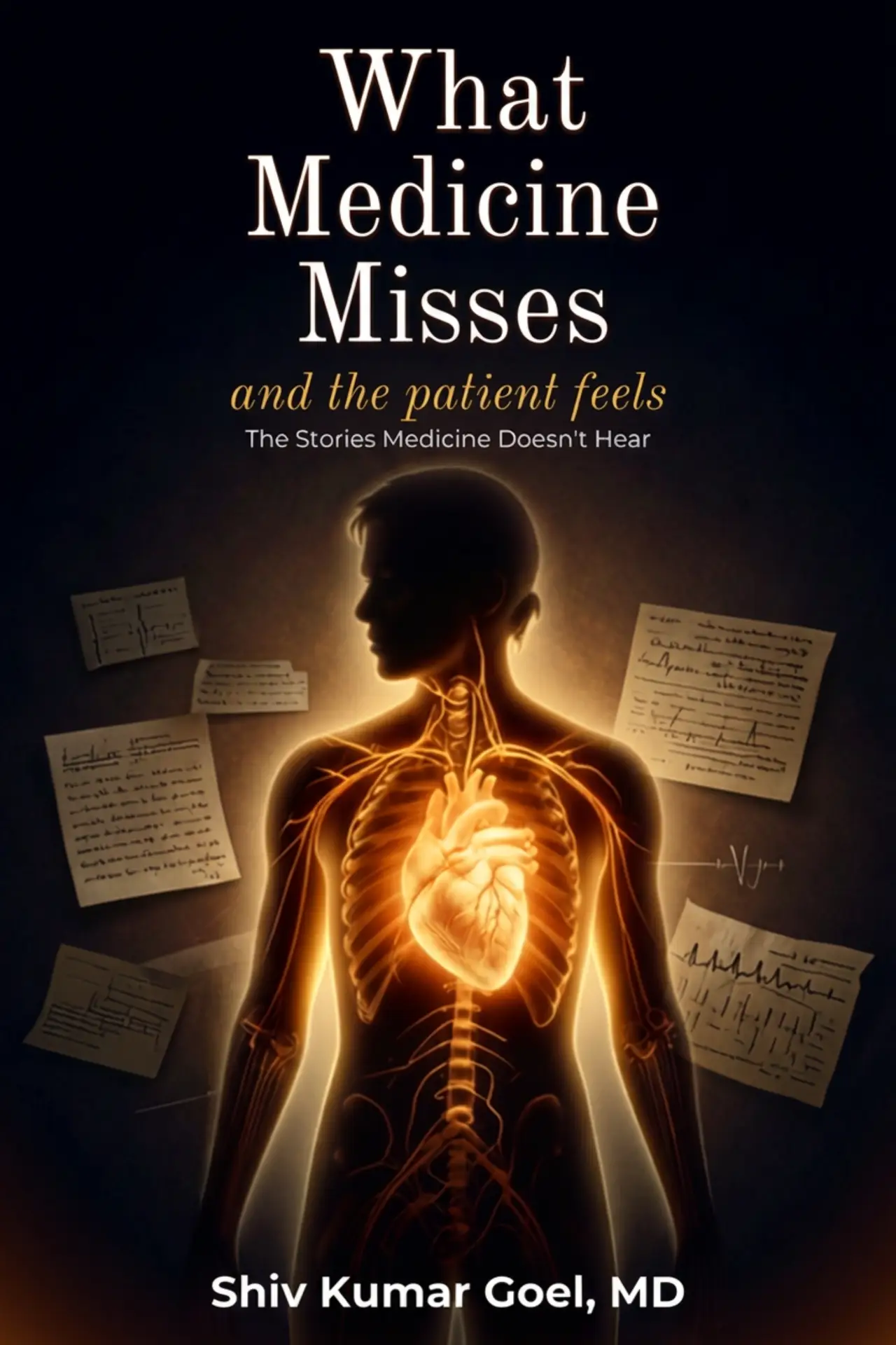 Forthcoming book cover by Dr. Shiv Goel, MD